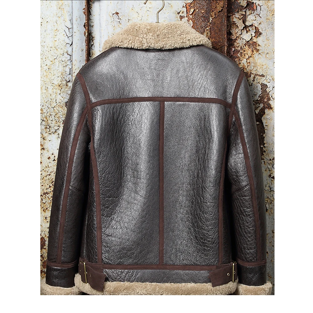 Denny &amp Dora новая мужская дубленка из овчины мотоциклетное пальто короткая кожаная