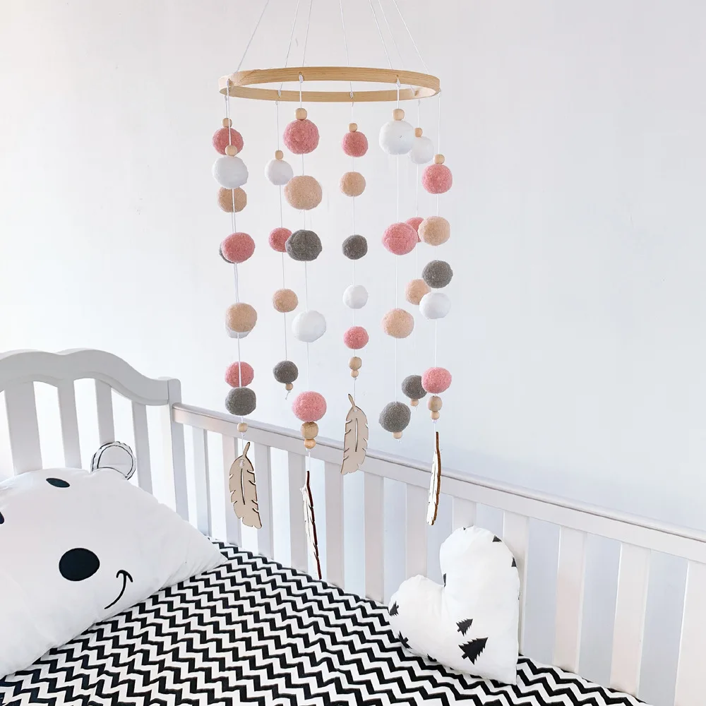 

Baby Rattles Crib Mobiles Toy Bed Bell for 0-12 Month Cotton Carousel For Cots Projection Baby Girls Home Decor Dropshipping