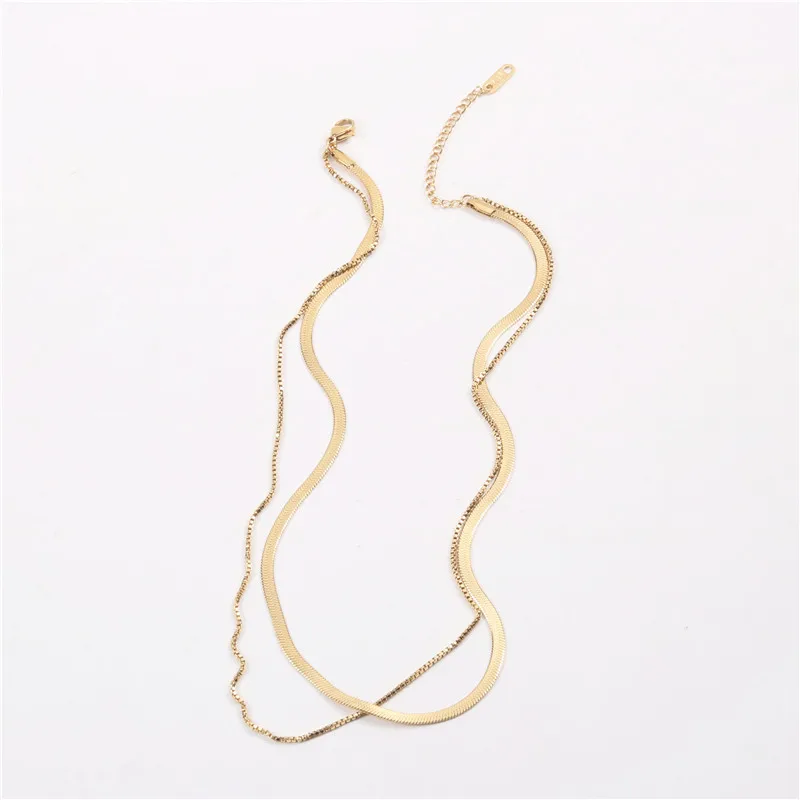 

SOMMAR Fashion Design Gold color Goddess fashion necklaces 2020 Double layered snake chain tattoo choker prices in euros