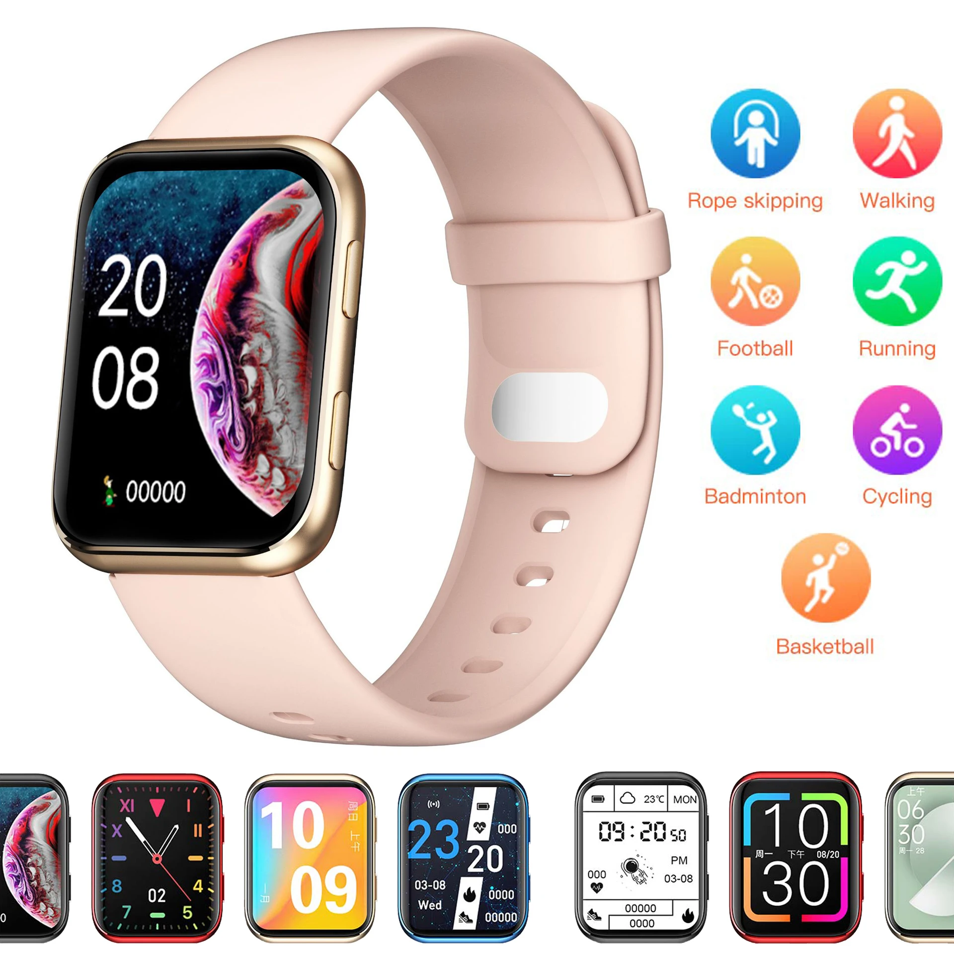

NEW Smart Watch Color Screen Heart Rate Blood Pressure Monitoring Health Fitness Tracker Sport Digital Wristwatch for Men Women