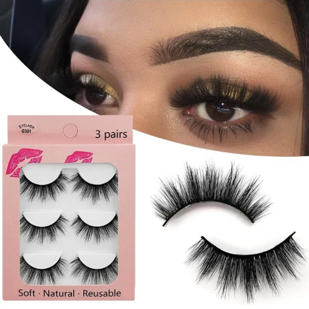Soft Long Lashes 4 pairs mink eyelashes false lashes 3d fake eyelash extension make up natural long free lash | Красота и здоровье