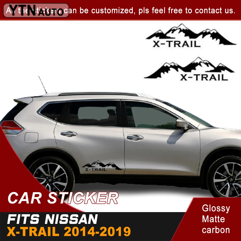 

Car Decals For Nissan X-trail 2014-2019 Car Stickers Cool Side Door Extreme Sport Mountain Decals Custom Vinyl Wrap