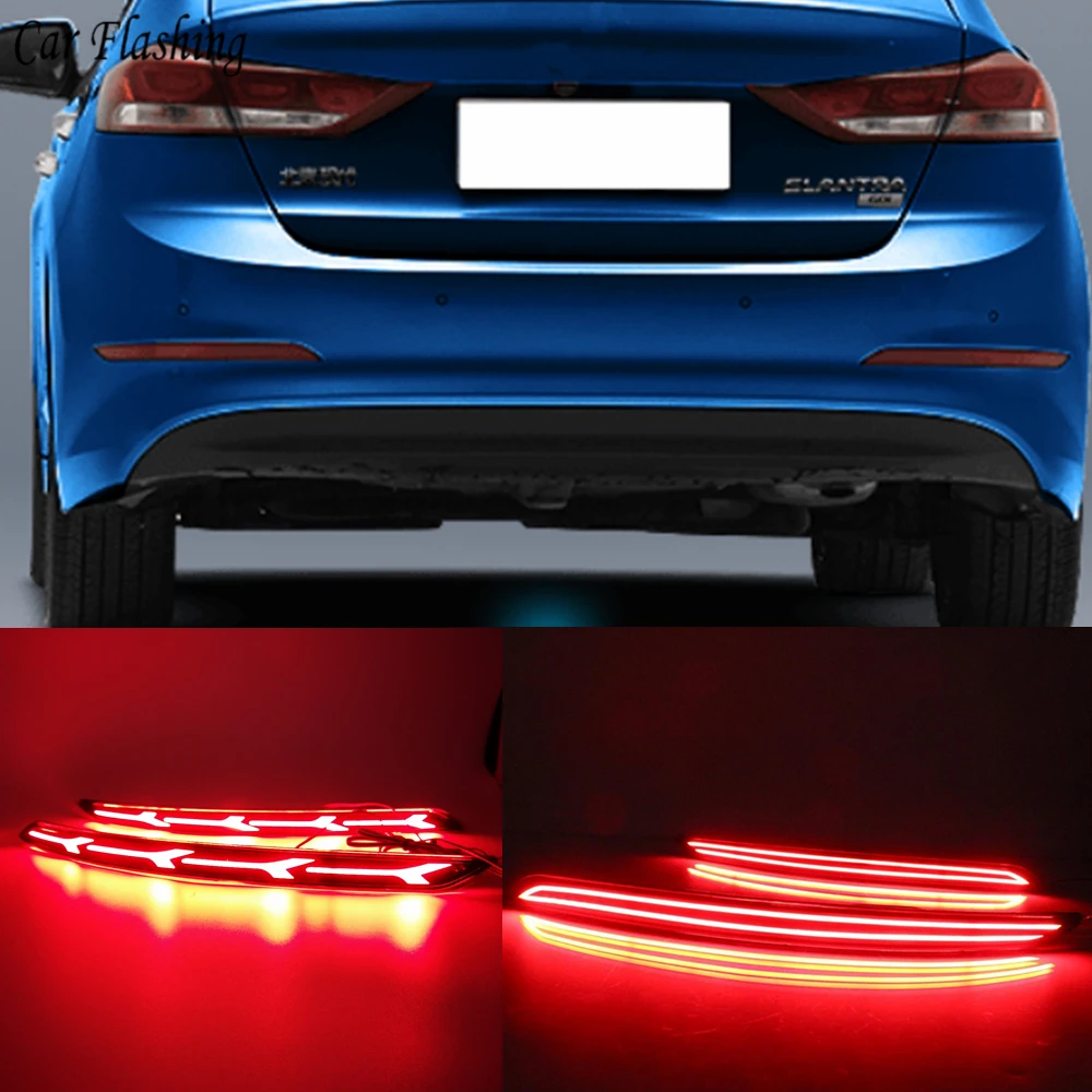2 шт. светодиодный для Hyundai Elantra 2016 2017 2018 2019 Задний фонарь тормоза задняя