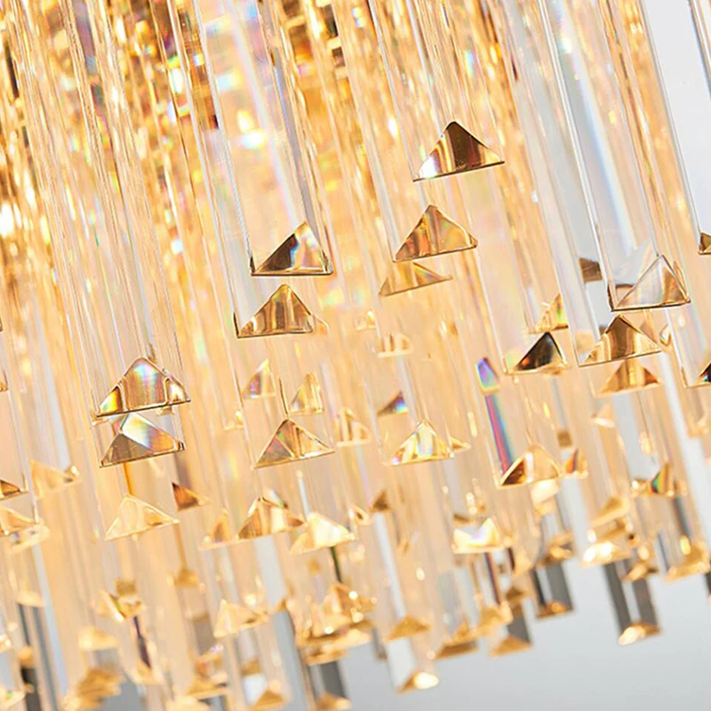 

Home Modern Luxury Gold Chandeliers Hanging Crystal Chandelier Light Household Lamp KTV Hotel Restaurant Decoration lamp