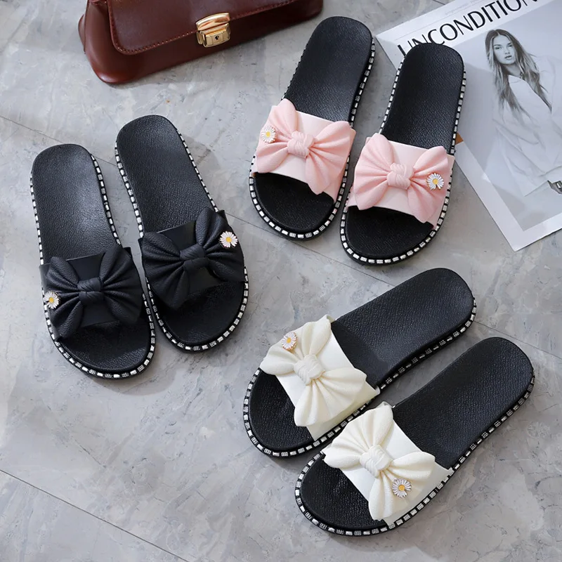 

Fashion Thick-soled Slippers Women Wear New Style Beach Sandals and Slippers Summer One-word Slippers Trendy Women's Shoes