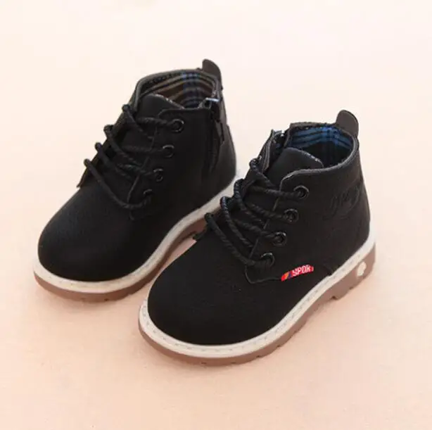 Осень-зима детей ботильоны для девочек ботинки martin мальчиков Плюшевые Теплые