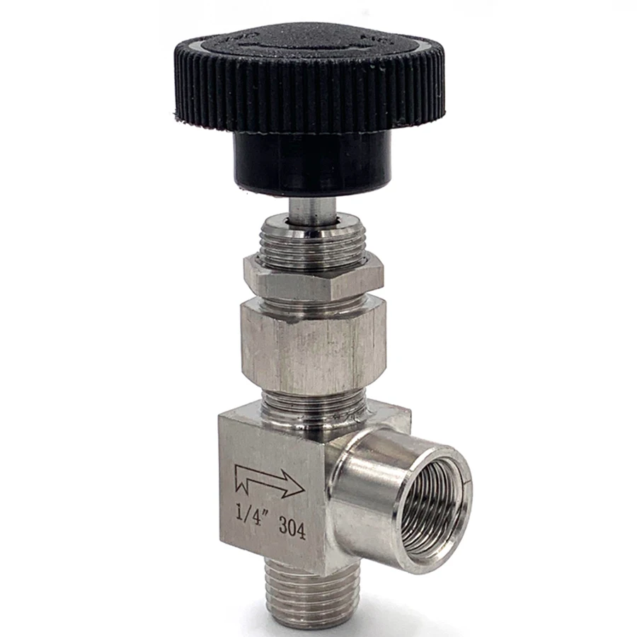 1 шт. 1/8 &quot1/4" 3/8 &quot1/2" BSPT Женский Мужской Угловой игольчатый клапан крана
