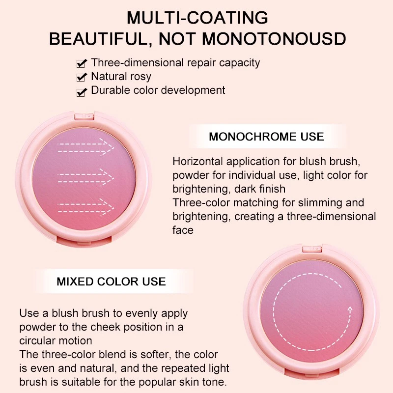 NOVO 4 цвета Пудра для лица Румяна Макияж запеченная долговечная палитра