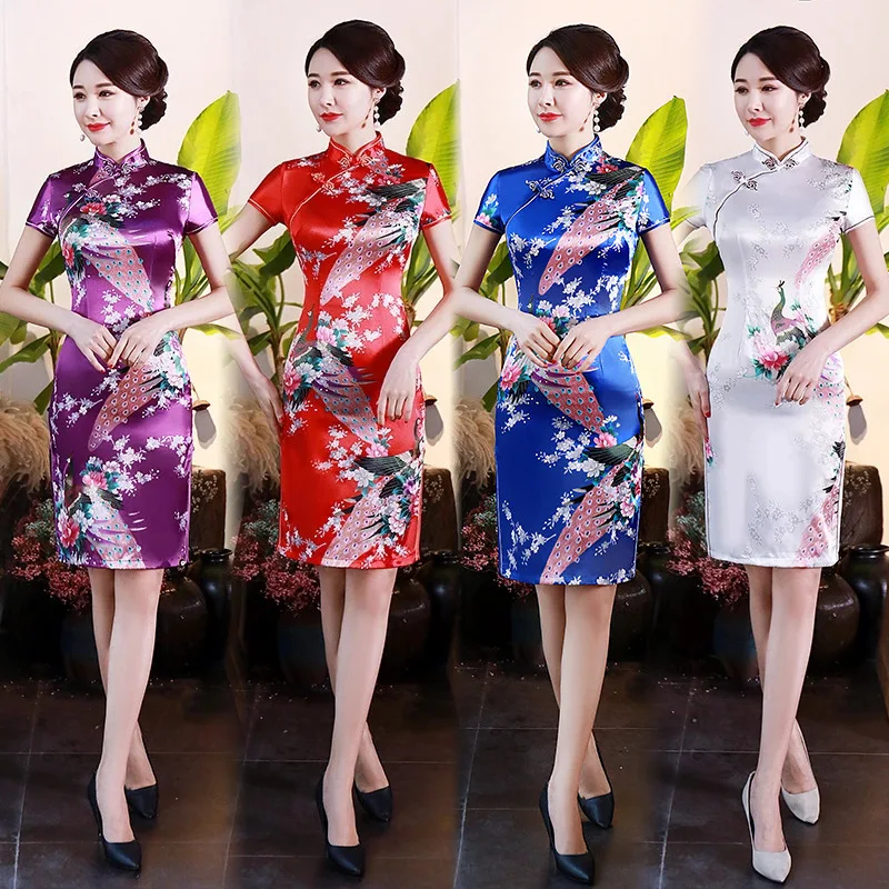 Китайские традиционные костюмы для женщин облегающее платье Cheongsam Tang костюм