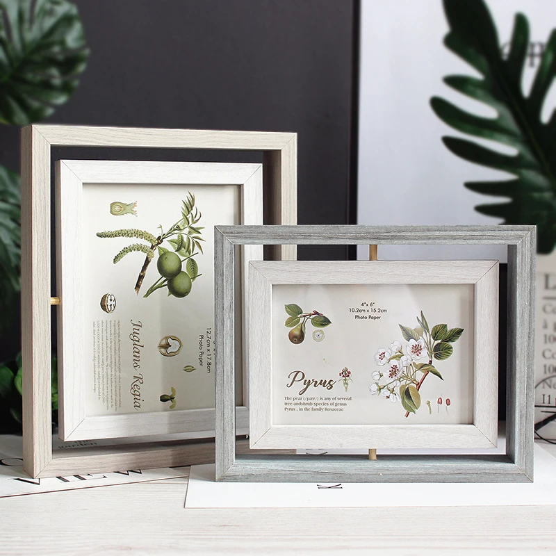 

Nordic Friends Photo Frame Rotatinf Stand Modern 6 Inch Elegant Photo Frame Design Display Marcos Para Fotos Home Decor DE50XHK