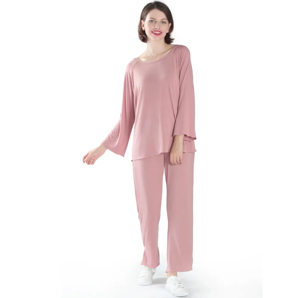 Fdfklak 2XL-7XL Plus Size Loose Casual Home Clothes For Women Home Clothes New Autumn 2 Piece Set Pajamas Women's Sleep Suit
