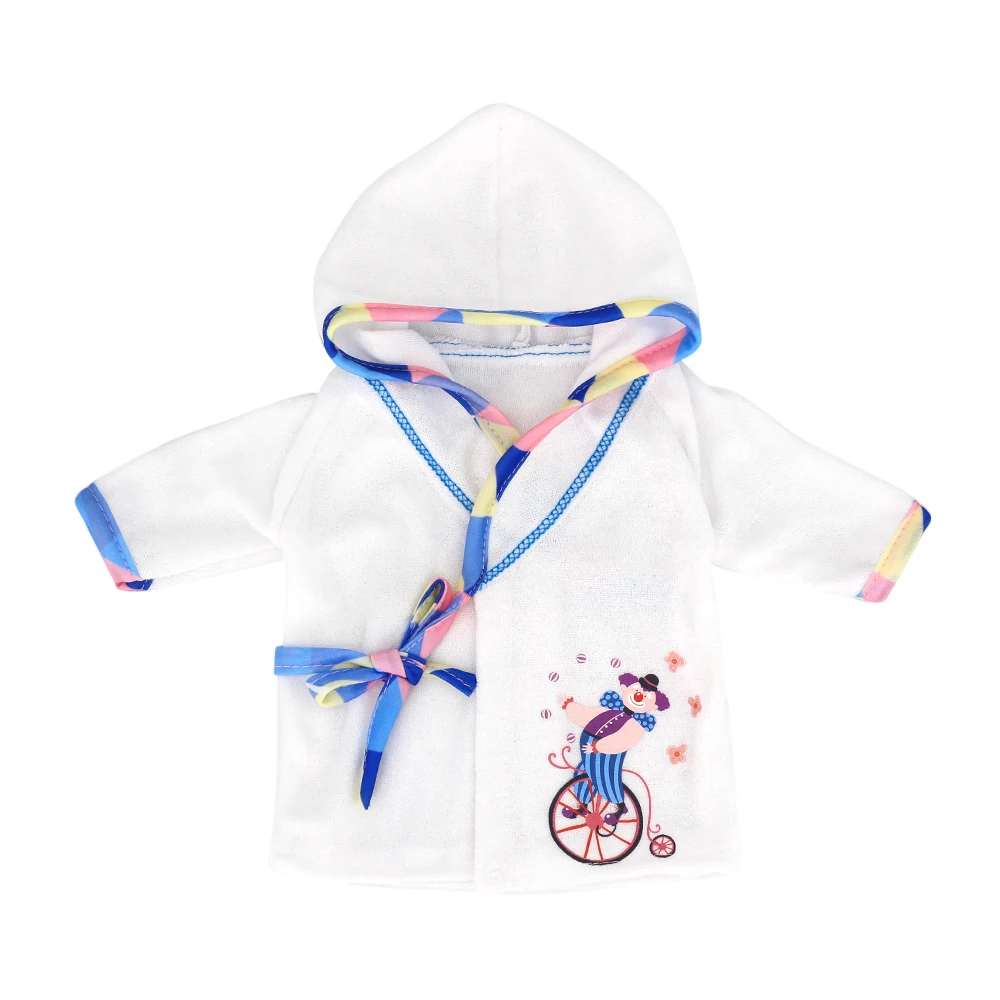

43cm Zapf Doll Clothes Bathrobe Hooded Pajamas fit New Born Baby Nenuco Doll 16-18 inch American Dolls Clothing Accessories