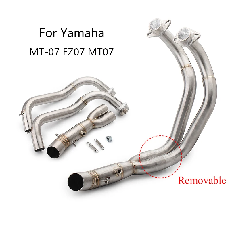 

Exhaust System for Yamaha MT-07 FZ07 MT07 Motorcycle Header Mid Link Pipe Slip On 51mm Muffler Escape Pipe Stainless Steel