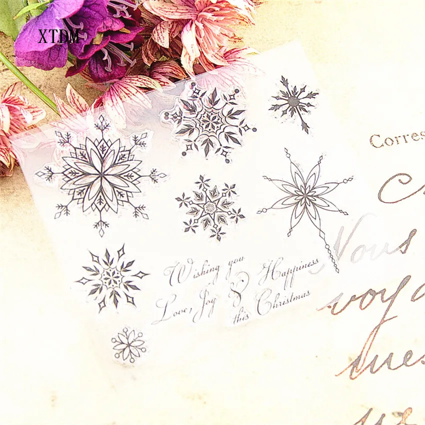 Горячая продажа Снежинка прозрачный значок/силиконовый Валик Для Запечатывания