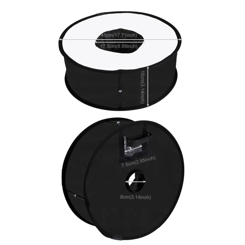 Складной софтбокс для фотосъемки Круглый студийный рассеиватель света 45 см