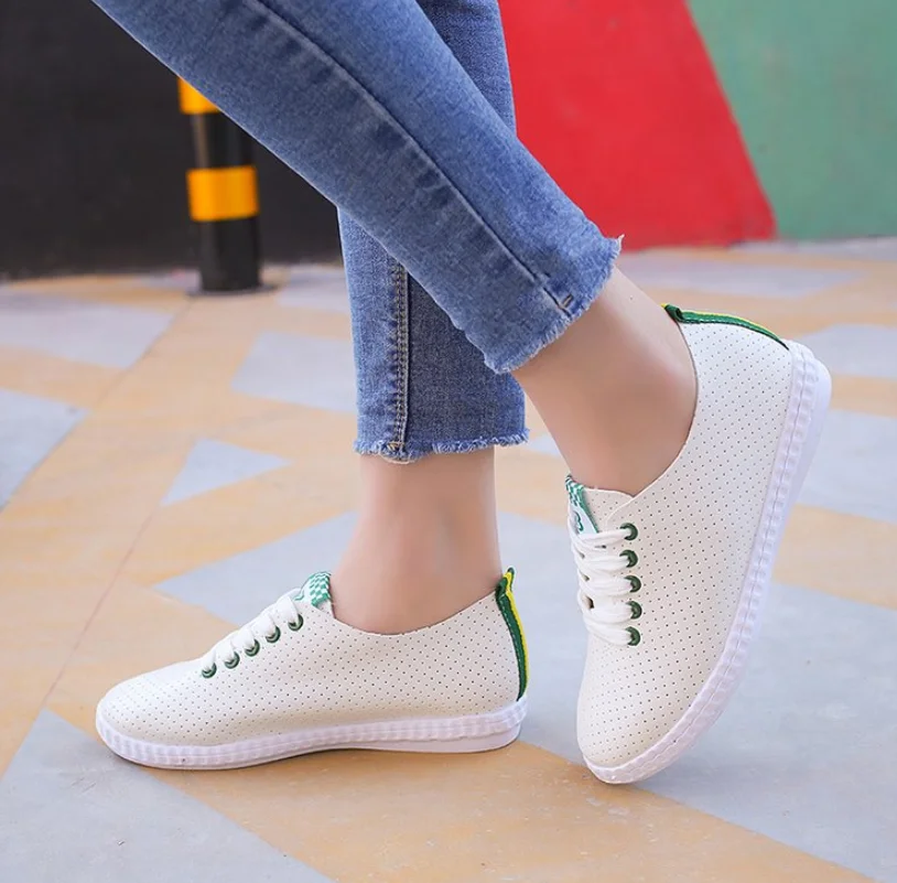 

Легкие женские туфли на плоской подошве, Нескользящие, дышащие, повседневная обувь