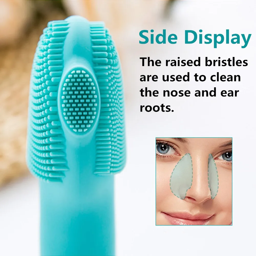 Мини электрическая щетка для чистки лица Водонепроницаемый силиконовые