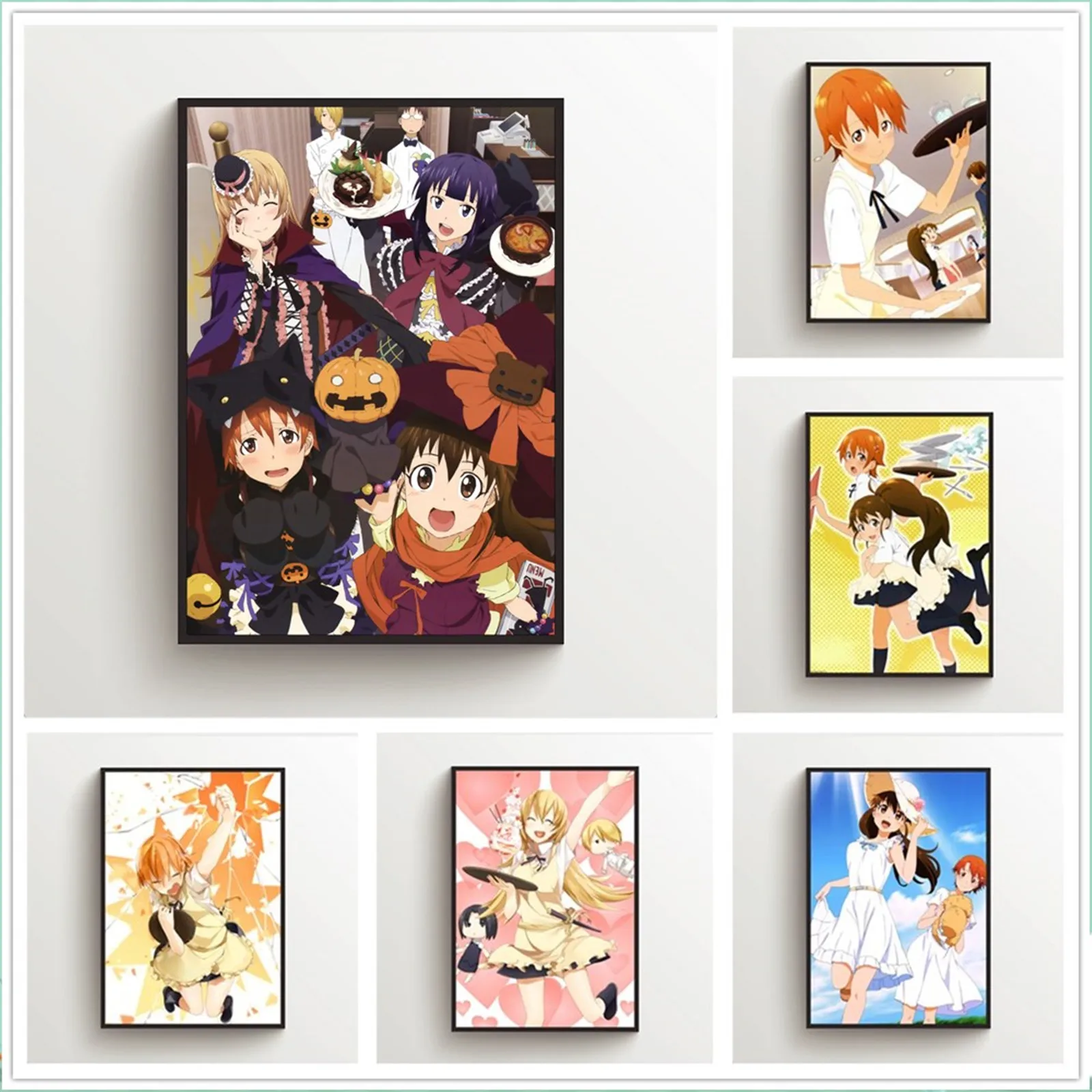 Аниме плакаты WTQ Картина на холсте работа! Вагнария! Inami Mahiru Taneshima Настенный декор