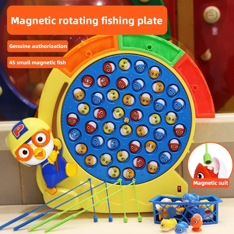 

Детские рыболовные игрушки, электрическая вращающаяся рыболовная игра, музыкальная пластина для рыбы, набор магнитных спортивных игрушек ...
