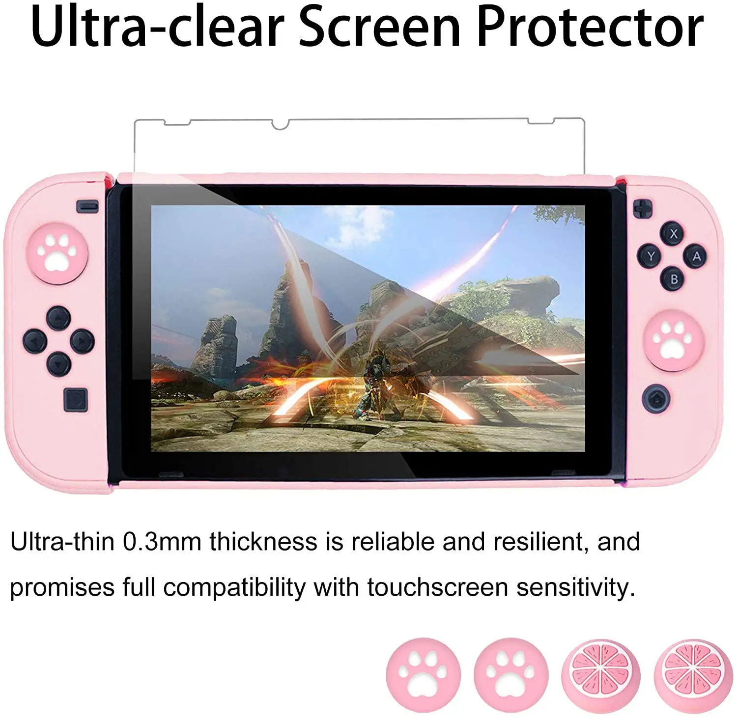 10 in 1 pink travel carrying case accessories kit for nintendo switch with hard protective cover glass screen protector free global shipping