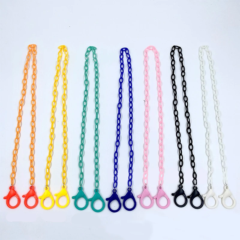 

Candy Colors Mask Chains Glasses Chains Pink Red White Blue Trendy Women Outside Casual Halter Mask Accessory for Girl Friends