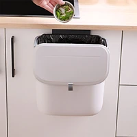 rubbish container bathroom kitchen accessory dustbin bucket with slide type lid wall mounted trash bin can hanging garbage bin