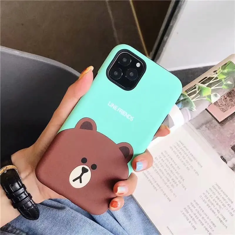 Милый чехол с мультяшным медведем, Кроликом, уткой для iphone 7, 8, 6, 6s PLUS, мягкий силиконовый чехол, задняя крышка для iphone X, XS, MAX, XR, 11 pro, max, Новинка - Цвет: 17