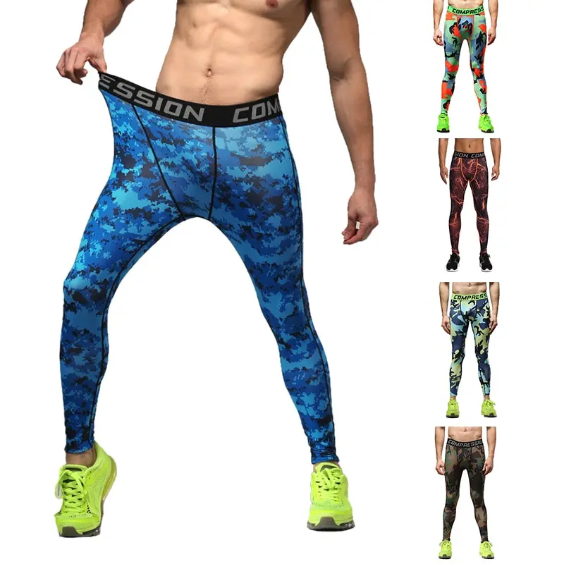 Sfit мужские фитнес джеггинсы для бега брюки высокая эластичность Компрессионные