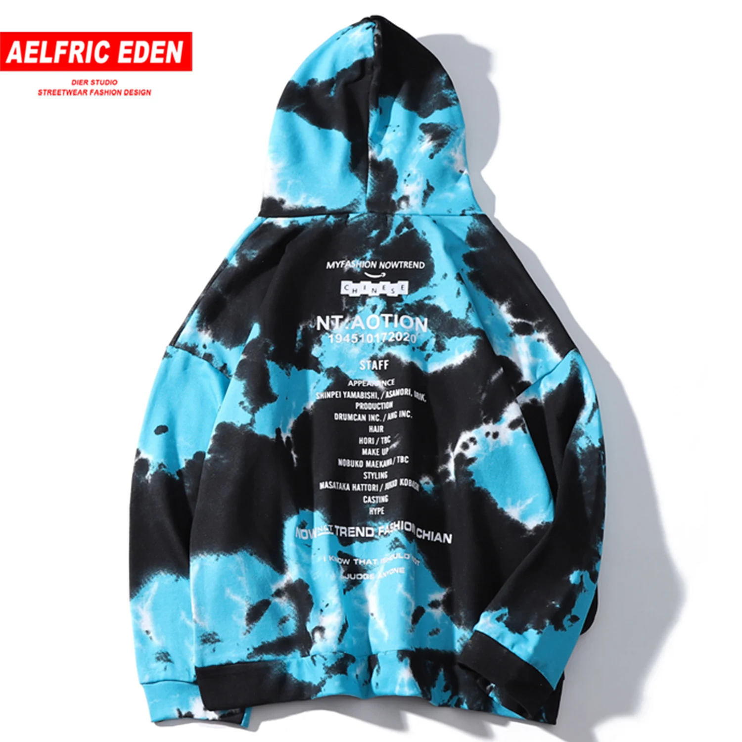 Aelfric Eden мужской свитер с капюшоном и принтом букв осень 2019 Harajuku Повседневный