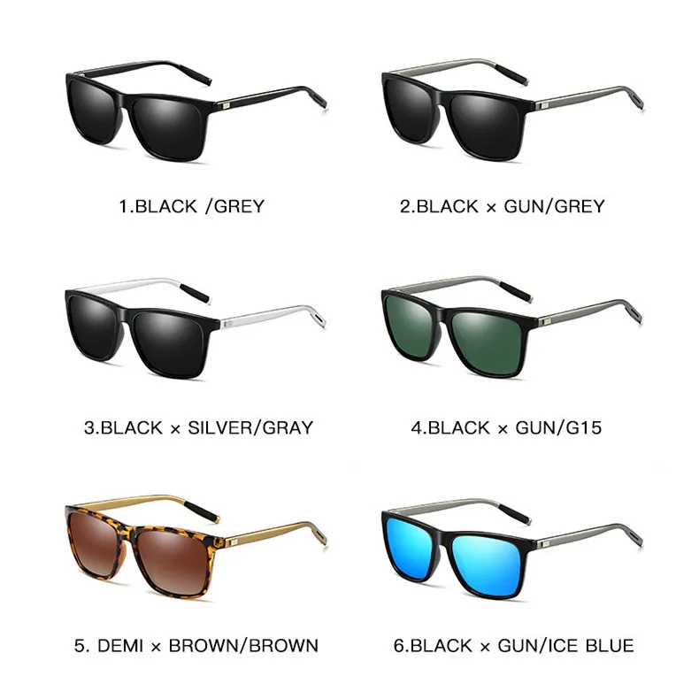 

Luxury Brand Polarized Sunglasses Men Designer Classic Driving Goggles Sunglass Male Retro Vintage Rectangle Sun Glasses For Men