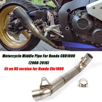 middle link pipe silp on for honda cbr1000 2008 2016 us version motorcycle refit stainless steel exhaust connect system
