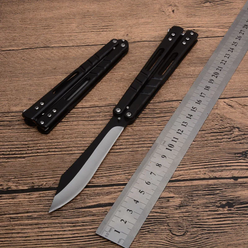 Бабочка нож для тренера 440 Лезвие обучение ножи сталь Ручка карман качели