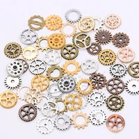 sweet bell 100pcs 10 color 8 12mm mini size mix alloy mechanical steampunk cogs gears accessories for diy bracelet jewelry