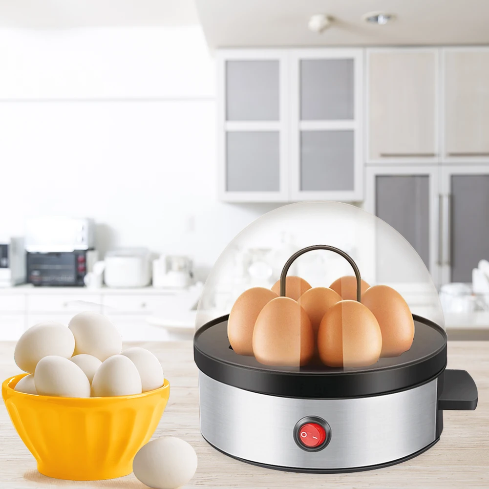 

EU Plug Electric Egg Cooker Breakfast Making Machine 7-Eggs Steamer Boiler Maker for Household Kitchen Easy Supplies