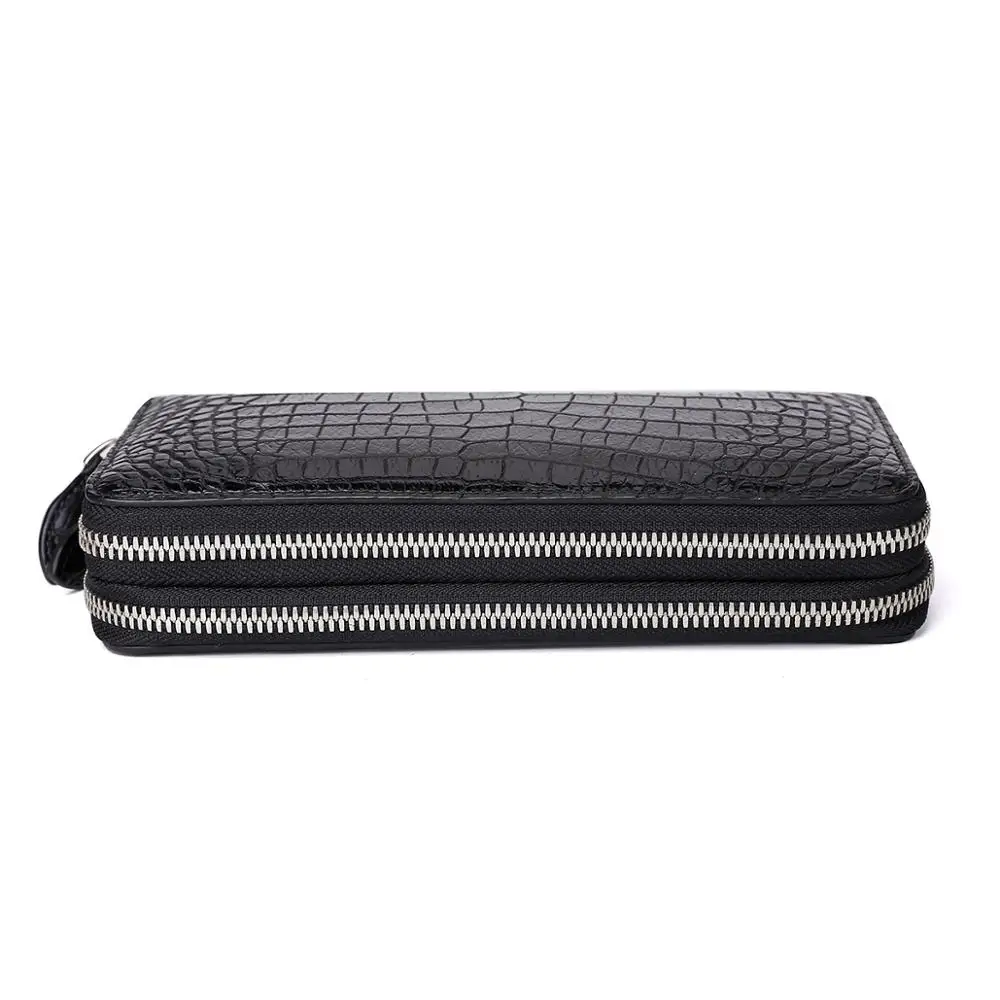 Мужской кошелек двойного сложения из натуральной кожи аллигатора Длинный