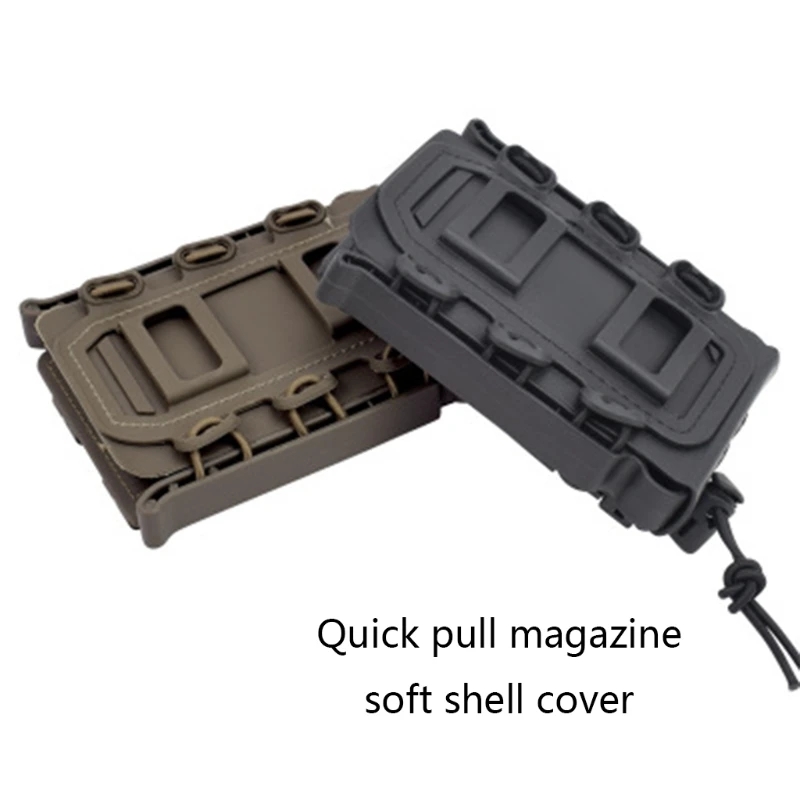 

3 Pcs TPR Flexible Magazine Pouch Fast Mag Carrier for 5.56/7.62 Molle System Quick Pull Elastic Clip Soft Shell Case H053