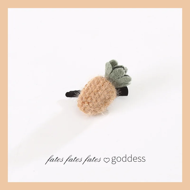 

1 Piece Girls Headdress Kids Autumn and Winter wool Hairpins Lovely Plush Hairpins Hair Accessories Dropshipping