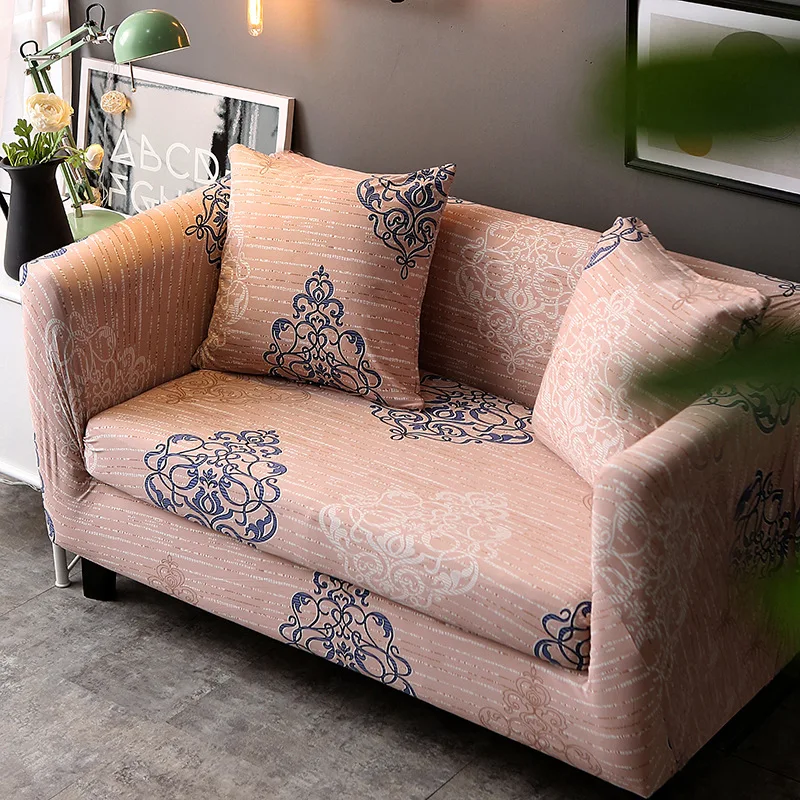 

Armchair Sofa Slipcover Elastic Couch Cover Case 1 2 3 4 Seater Leaves Flower Print Stretch Sofa Cover For Living Room 2019 New