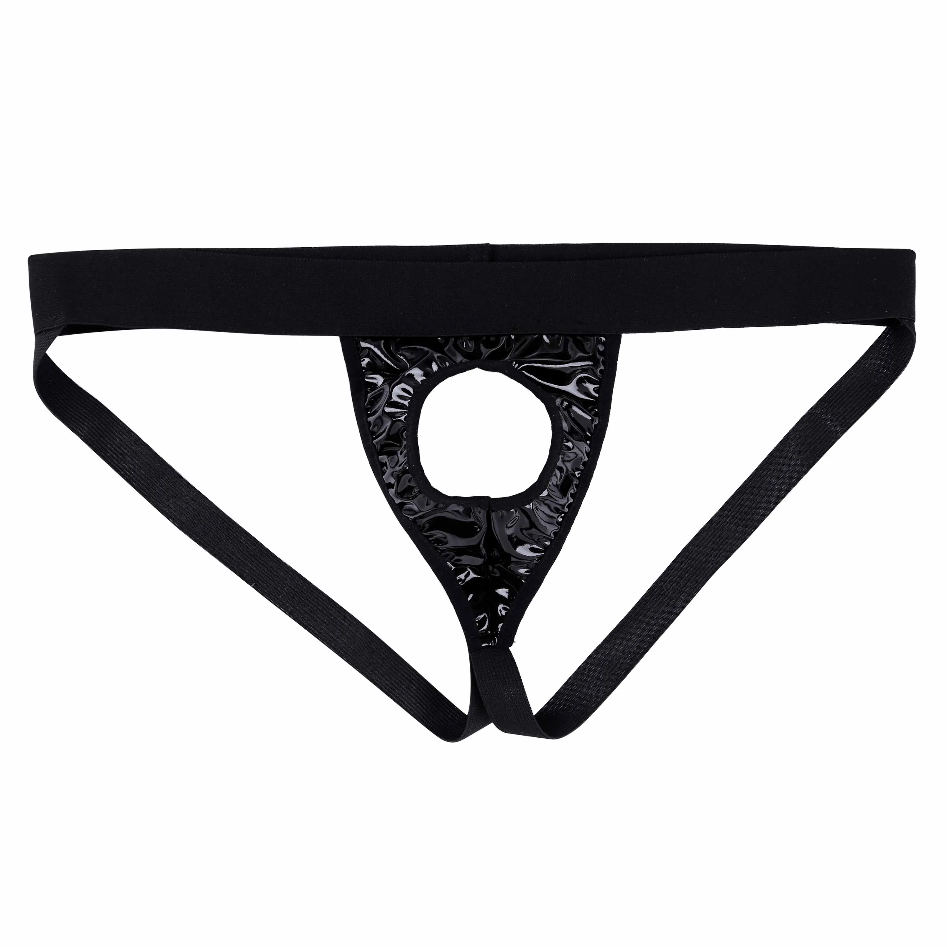 Мужские сексуальные открытые трусы бикини с дырками мужские из искусственной