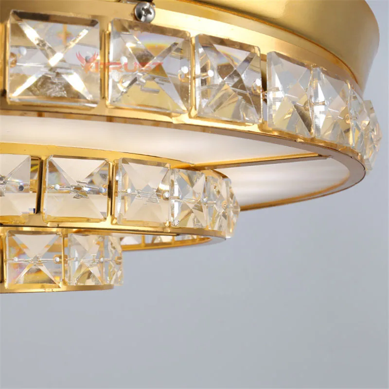 NEW Crystal Ceiling fan Lights 42 Inch Invisiable Gold Fans Lighting Living Room Dining Hanging Bedroom 110V 220V | Лампы и освещение