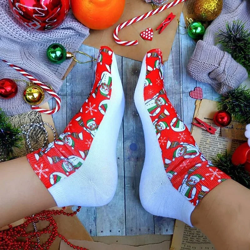 Christmas 1pair Santa Socks 2023 Christmas Decoration For Home Merry Christmas Ornament Happy New Year 2023 Xmas Gift Noel Natal