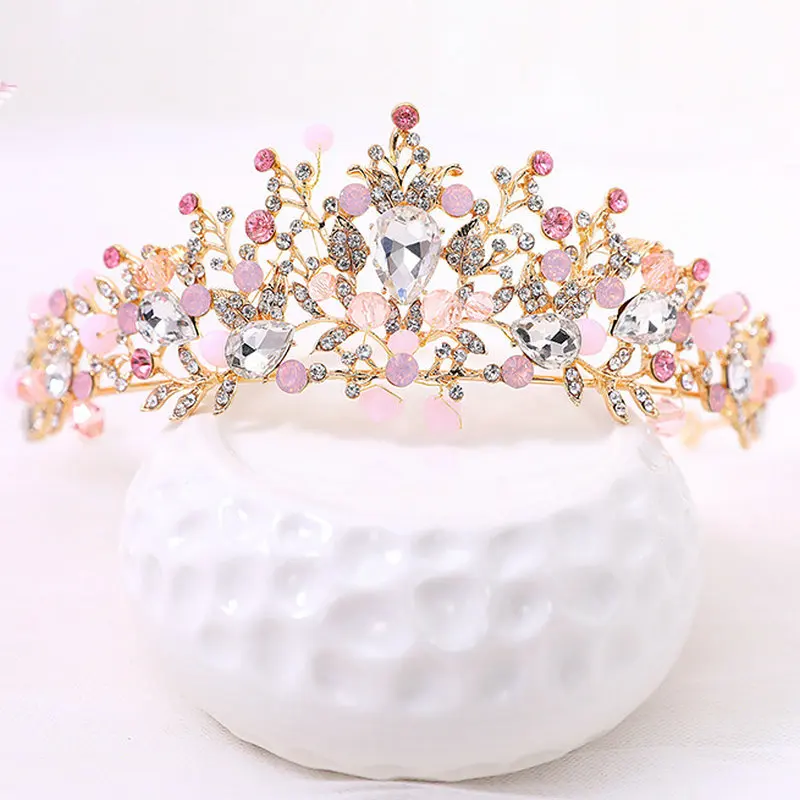 

Children's Crown Hair Accessories Princess Handmade Model Show Girl Jewelry Headband