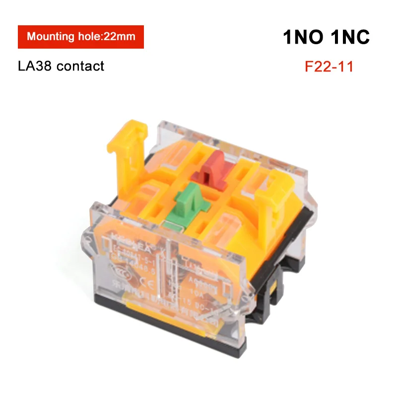 

LA38-22mm кнопочный переключатель с автосбросом и самоблокировкой, Аварийная остановка, поворотный переключатель управления запуском, водонепроницаемая кнопка в форме гриба