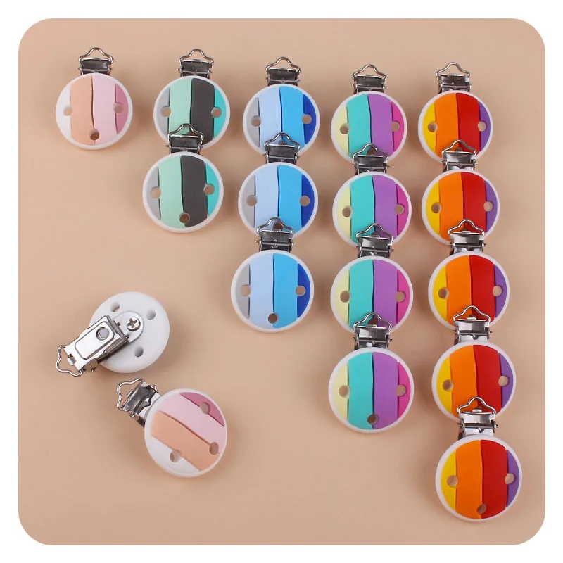 

1Pcs Food Grade Silicone Baby Pacifier Clips Handmade Newborn Kids Feeding Dummy Nipple Chain