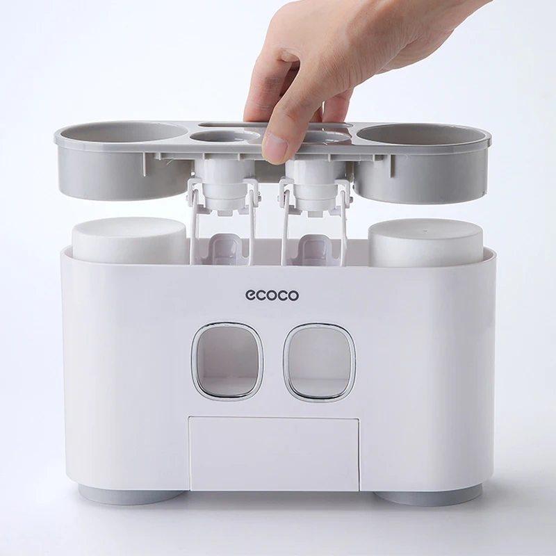 

Magnetic Adsorption Toothbrush Holder Toothpaste Squeezer Wash Cup Home Bathroom Organizer Storage Box Bathroom Accessories Set