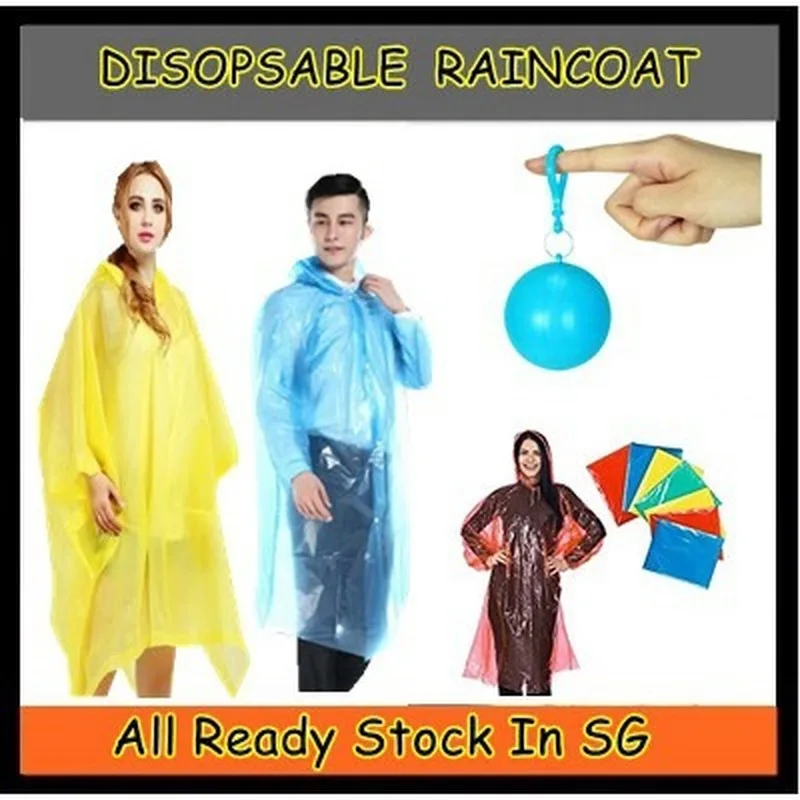 

Sunshine Disposable Adult Unisex Raincoat /Emergency Waterproof Raincoat [453]