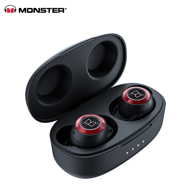 Earphones Monster Achieve 100 AirLinks Wireless Earbuds, Bluetooth 5.0 in-Ear, Built-in Mics, USB-C Quick Charge,TWS,Waterproof