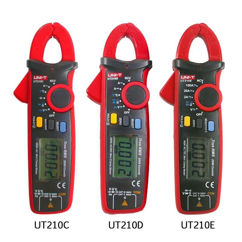 UNI T UT210A UT210B UT210C UT210D UT210E мини Цифровые токовые клещи RMS Авто Диапазон VFC постоянной
