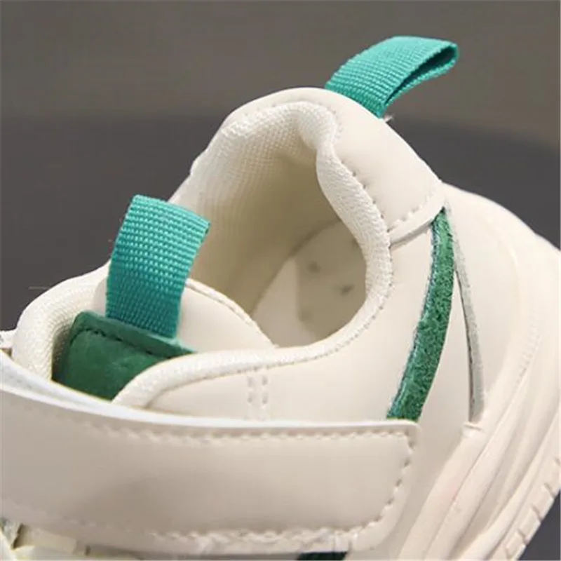 Кроссовки детские кожаные с гибкой подошвой повседневная обувь для мальчиков и