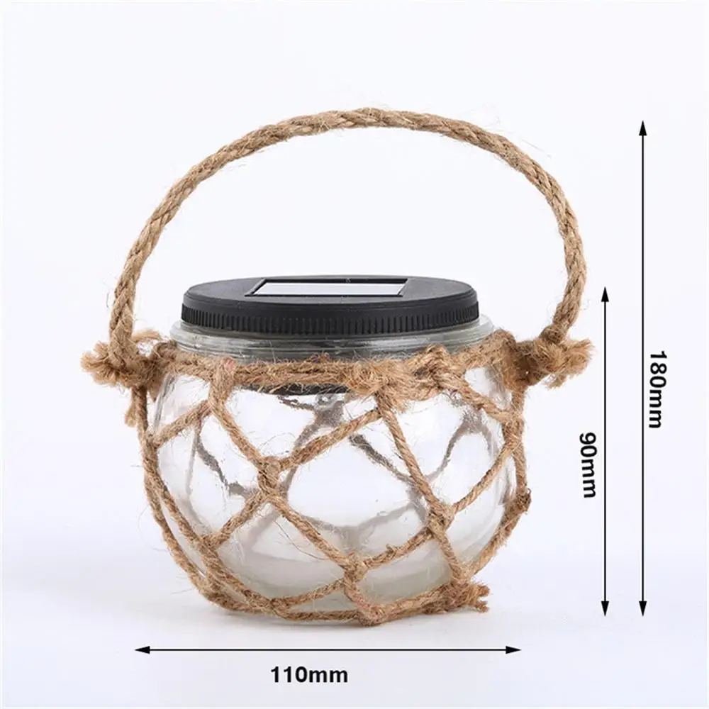 Уличные садовые фонари на солнечной батарее стеклянная банка светодиодная лампа